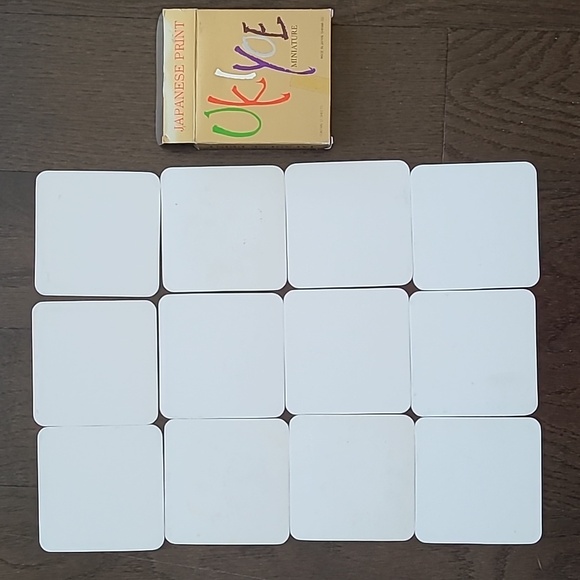 Japanese print coaster set of 12 - Picture 2 of 6